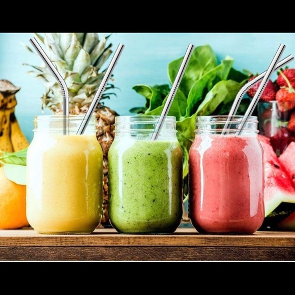 8 Pcs Stainless Steel Straws - 8.5Inch Reusable Metal Drinking StrawsStainless - Picture 4 of 4